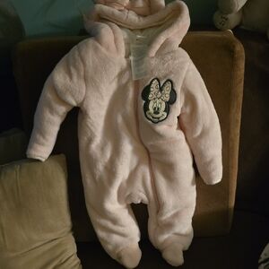 Disney Minnie Mouse Soft Pink Footie